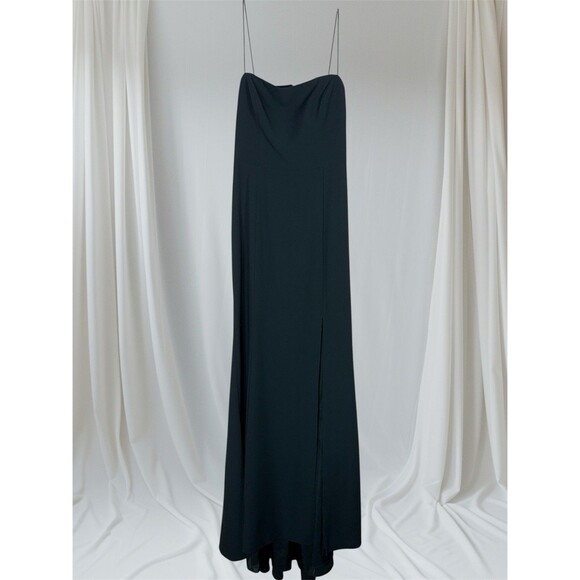 Amsale Jade Bridesmaid Dress Spaghetti Straps Cutout Back Size 8 - Picture 7 of 9